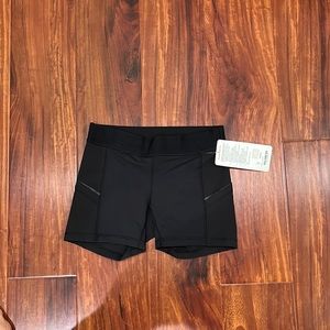 Lululemon black sport shorts size 6.